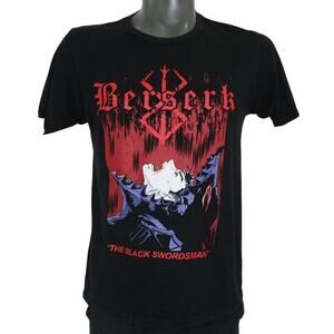 Berserk The Black Swordsman Guts T Shirt Mens M Black Anime Manga Tee